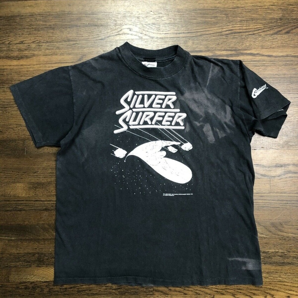 Vintage Silver Surfer T-Shirt 1987 Sz Large Marvel